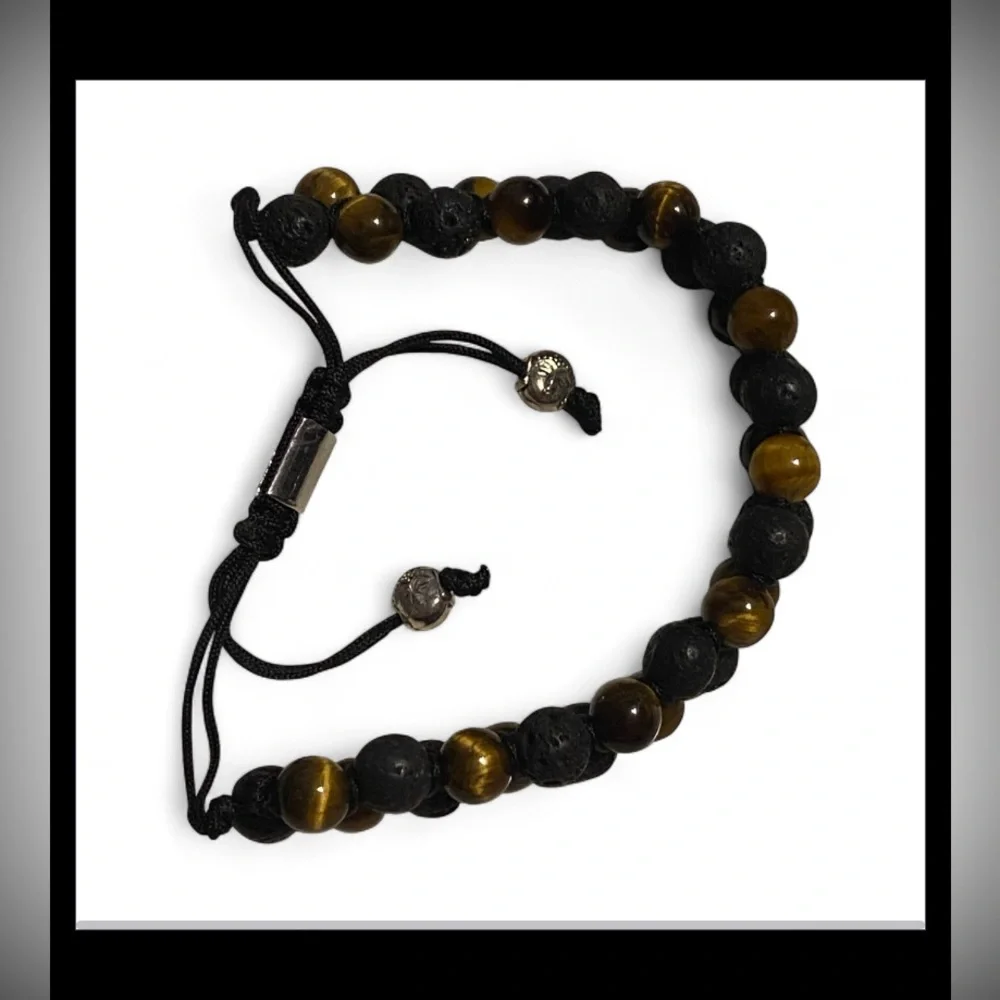 Men’s Bead Stone Protection Bracelet #6266